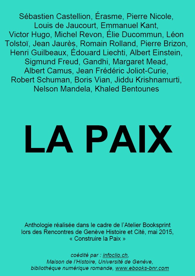 Buchcover Anthologie sur le pacifisme