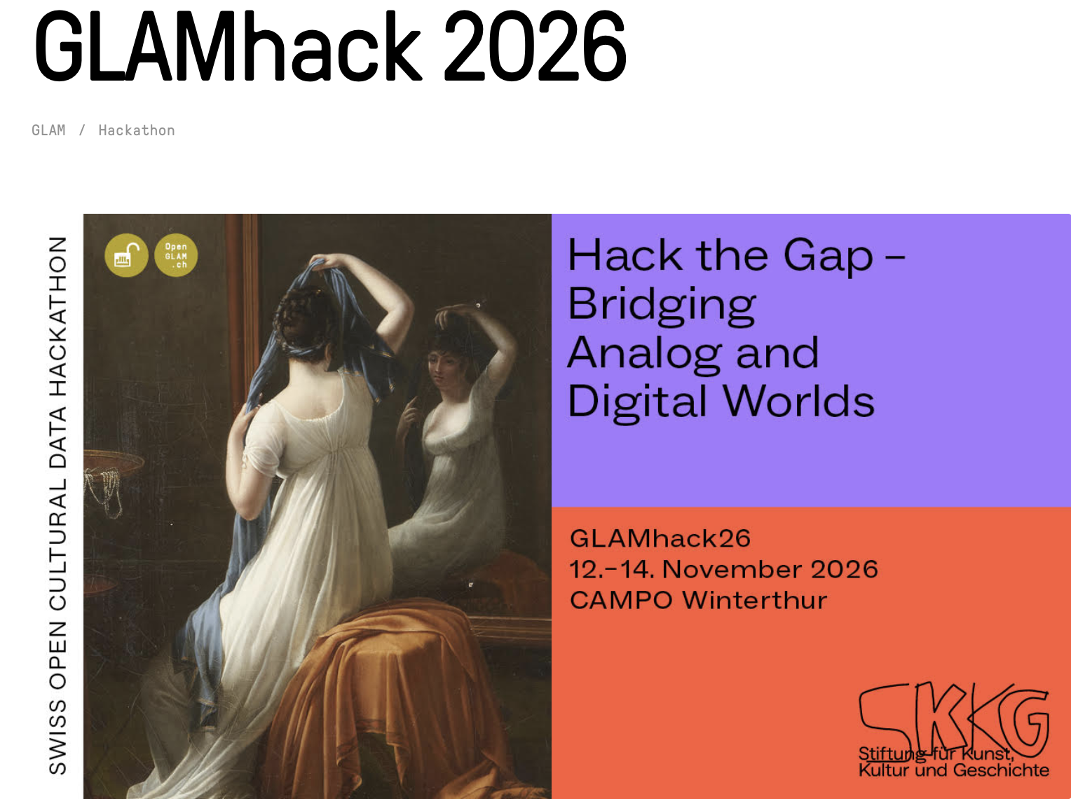 Online info session: 11th edition of the Swiss Open Cultural Data Hackathon