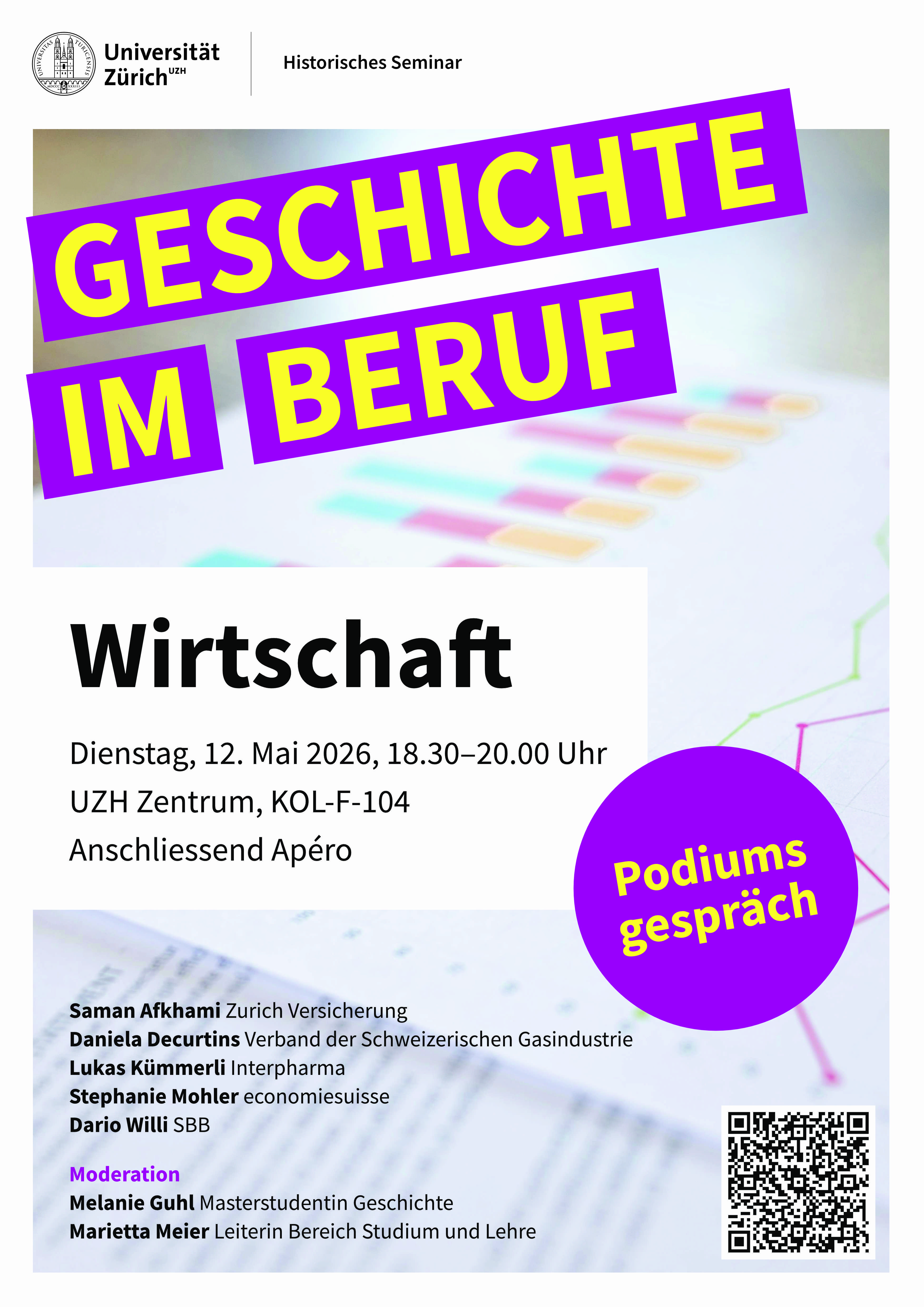 "Geschichte im Beruf": Podiumsgespräch zum Berufsfeld Wirtschaft